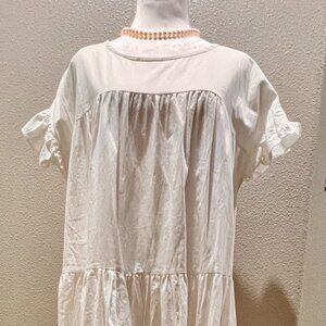 MissLook White Tiered Ruffle Babydoll Dress – XXL